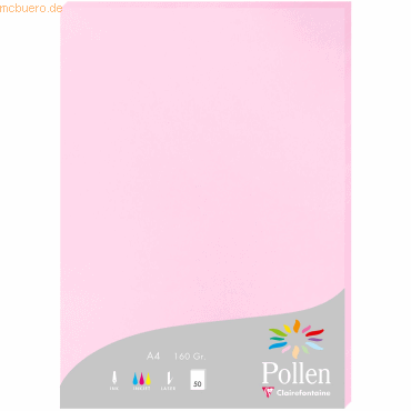 10 x Clairefontaine Papier A4 Pollen 160g 50 Blatt bonbonrosa 10 x Clairefontaine Papier A4 Pollen 160g 50 Blatt bonbonrosa von Clairefontaine