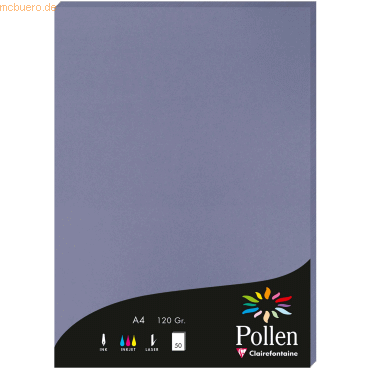10 x Clairefontaine Papier Pollen A4 120g 50 Blatt vergissmeinnicht 10 x Clairefontaine Papier Pollen A4 120g 50 Blatt vergissmeinnicht von Clairefontaine