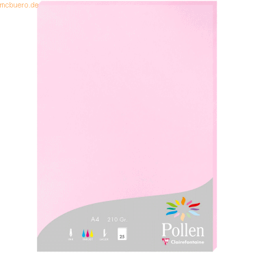 10 x Clairefontaine Papier Pollen A4 210g 25 Blatt bonbonrosa 10 x Clairefontaine Papier Pollen A4 210g 25 Blatt bonbonrosa von Clairefontaine