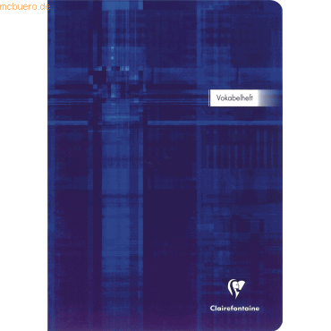 10 x Clairefontaine Vokabelheft A5 liniert (1 Mittelstrich) VE=32 Blat von Clairefontaine