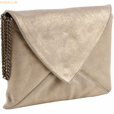 2 x Clairefontaine Handtasche/Clutch Feder Leder 20x14cm gold von Clairefontaine