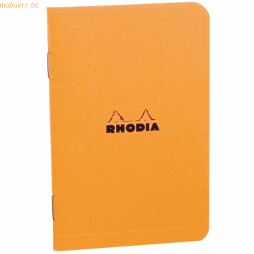 Clairefontaine Notizheft 7,5x12cm kariert 48 Blatt orange von Clairefontaine