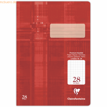 25 x Clairefontaine Schulheft A4 Lineatur 28 16 Blatt 25 x Clairefontaine Schulheft A4 Lineatur 28 16 Blatt von Clairefontaine