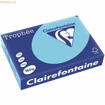 4 x Clairefontaine Kopierpapier Trophee A4 160g/qm VE=250 Blatt blau 4 x Clairefontaine Kopierpapier Trophee A4 160g/qm VE=250 Blatt blau von Clairefontaine