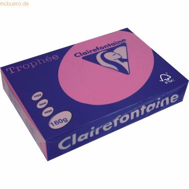 4 x Clairefontaine Kopierpapier Trophee A4 160g/qm VE=250 Blatt fuchsi von Clairefontaine