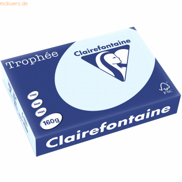 4 x Clairefontaine Kopierpapier Trophee A4 160g/qm VE=250 Blatt hellbl 4 x Clairefontaine Kopierpapier Trophee A4 160g/qm VE=250 Blatt hellbl von Clairefontaine