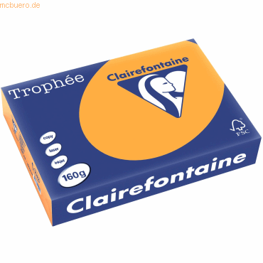 4 x Clairefontaine Kopierpapier Trophee A4 160g/qm VE=250 Blatt mandar von Clairefontaine