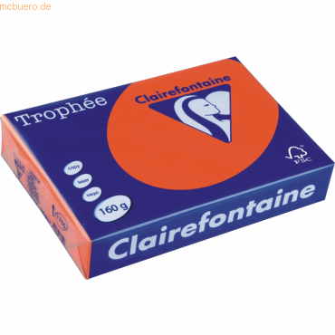 4 x Clairefontaine Kopierpapier Trophee A4 160g/qm VE=250 Blatt orange 4 x Clairefontaine Kopierpapier Trophee A4 160g/qm VE=250 Blatt orange von Clairefontaine