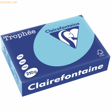 4 x Clairefontaine Kopierpapier Trophee A4 210g/qm VE=250 Blatt blau 4 x Clairefontaine Kopierpapier Trophee A4 210g/qm VE=250 Blatt blau von Clairefontaine