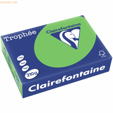 4 x Clairefontaine Kopierpapier Trophee A4 210g/qm VE=250 Blatt frühli von Clairefontaine