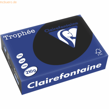 4 x Clairefontaine Kopierpapier Trophee A4 210g/qm VE=250 Blatt schwar von Clairefontaine