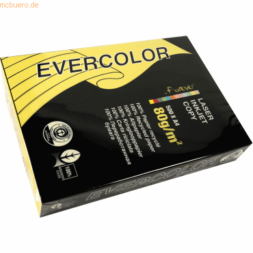 5 x Clairefontaine Kopierpapier Forever Evercolor DIN A4 gelb 80 g/qm von Clairefontaine