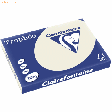 Clairefontaine Kopierpapier Trophee A3 120g/qm VE=250 Blatt perlgrau von Clairefontaine