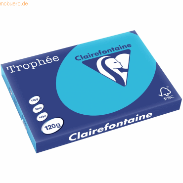 5 x Clairefontaine Kopierpapier Trophee A3 120g/qm VE=250 Blatt royalb von Clairefontaine