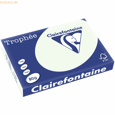 5 x Clairefontaine Kopierpapier Trophee A3 80g/qm VE=500 Blatt blaßgrü 5 x Clairefontaine Kopierpapier Trophee A3 80g/qm VE=500 Blatt blaßgrü von Clairefontaine