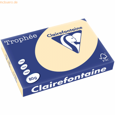 5 x Clairefontaine Kopierpapier Trophee A3 80g/qm VE=500 Blatt chamois 5 x Clairefontaine Kopierpapier Trophee A3 80g/qm VE=500 Blatt chamois von Clairefontaine