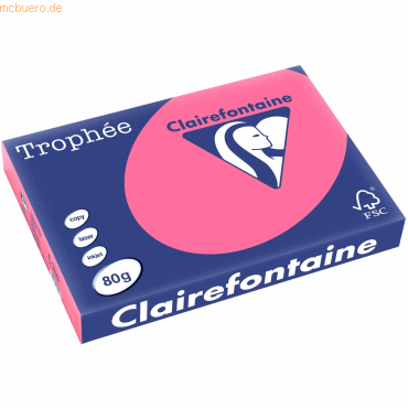5 x Clairefontaine Kopierpapier Trophee A3 80g/qm VE=500 Blatt eosin 5 x Clairefontaine Kopierpapier Trophee A3 80g/qm VE=500 Blatt eosin von Clairefontaine