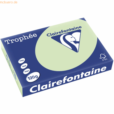 Clairefontaine Kopierpapier Trophee A4 120g/qm VE=250 Blatt apfelgrün von Clairefontaine