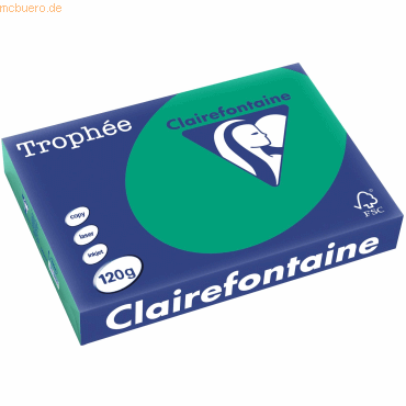 5 x Clairefontaine Kopierpapier Trophee A4 120g/qm VE=250 Blatt tannen von Clairefontaine