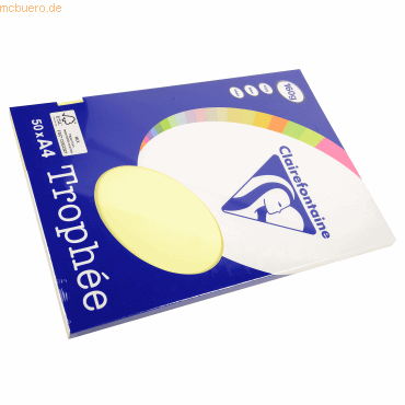 Clairefontaine Kopierpapier Trophee A4 160g/qm VE=50 Blatt gelb von Clairefontaine