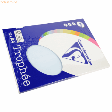 5 x Clairefontaine Kopierpapier Trophee A4 160g/qm VE=50 Blatt hellbla 5 x Clairefontaine Kopierpapier Trophee A4 160g/qm VE=50 Blatt hellbla von Clairefontaine
