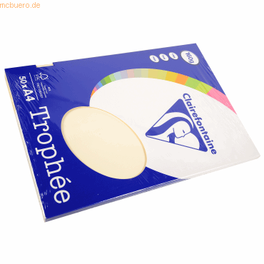 Clairefontaine Kopierpapier Trophee A4 160g/qm VE=50 Blatt sand von Clairefontaine