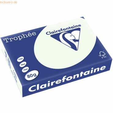5 x Clairefontaine Kopierpapier Trophee A4 80g/qm VE=500 Blatt blaßgrü 5 x Clairefontaine Kopierpapier Trophee A4 80g/qm VE=500 Blatt blaßgrü von Clairefontaine