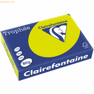 5 x Clairefontaine Kopierpapier Trophee A4 80g/qm VE=500 Blatt leuchte von Clairefontaine