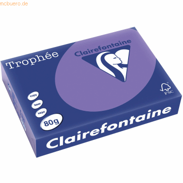 Clairefontaine Kopierpapier Trophee A4 80g/qm VE=500 Blatt lila von Clairefontaine