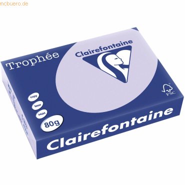 5 x Clairefontaine Kopierpapier Trophee A4 80g/qm VE=500 Blatt lila von Clairefontaine