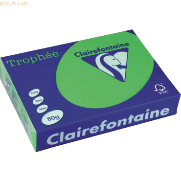 5 x Clairefontaine Kopierpapier Trophee A4 80g/qm VE=500 Blatt minze/m 5 x Clairefontaine Kopierpapier Trophee A4 80g/qm VE=500 Blatt minze/m von Clairefontaine