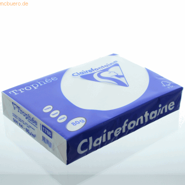 5 x Clairefontaine Kopierpapier Trophee A4 80g/qm VE=500 Blatt perlgra 5 x Clairefontaine Kopierpapier Trophee A4 80g/qm VE=500 Blatt perlgra von Clairefontaine