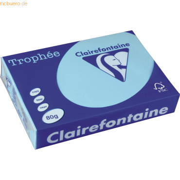 5 x Clairefontaine Kopierpapier Trophee Pastell A4 80g/qm eisblau VE=5 5 x Clairefontaine Kopierpapier Trophee Pastell A4 80g/qm eisblau VE=5 von Clairefontaine