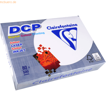 5 x Clairefontaine Laser- /Inkjetpapier DCP A4 210x297mm 80g/qm weiß V 5 x Clairefontaine Laser- /Inkjetpapier DCP A4 210x297mm 80g/qm weiß V von Clairefontaine