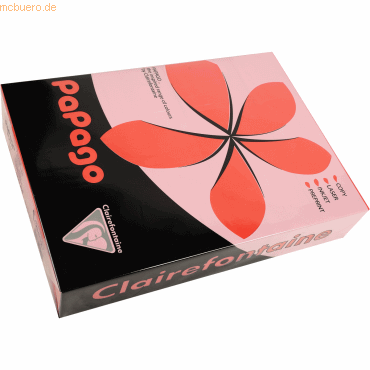 5 x Clairefontaine Multifunktionspapier Papago A4 210x297mm 80g/qm rot von Clairefontaine