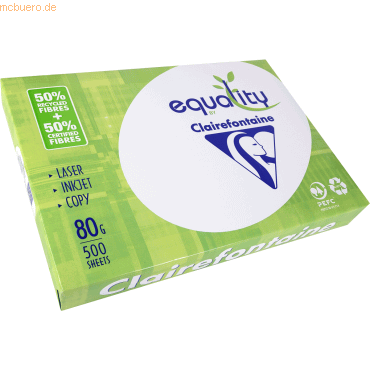 5 x Clairefontaine Multifunktionspapier equalitiy RC A3 420x297mm 80g/ von Clairefontaine