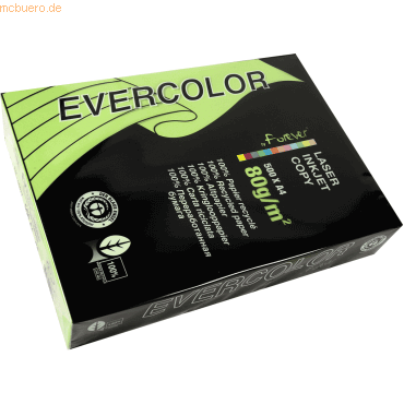 5 x Clairefontaine Multifunktionspapier evercolor RC A4 210x297mm 80g/ von Clairefontaine