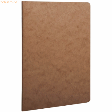 5 x Clairefontaine Notizheft A5 AgeBag gebunden liniert 48 Blatt braun von Clairefontaine