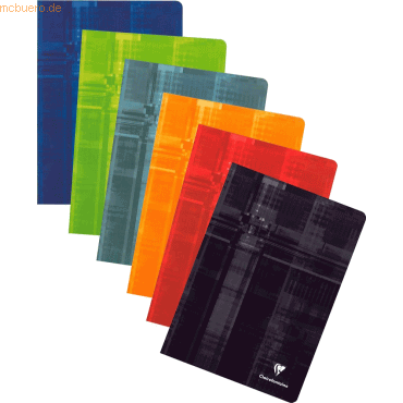 5 x Clairefontaine Schreibheft A4 90g/qm kariert 72 Blatt sortierter E von Clairefontaine