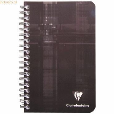 5 x Clairefontaine Spiralheft 11x17cm blanko 90 Blatt farbig sortiert von Clairefontaine