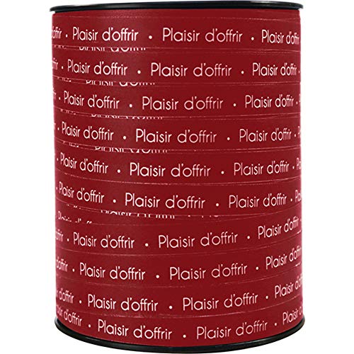 Clairefontaine 602106C - Spule Geschenkband 250mx10mm, Beschriftung Plaisir d'offrir (französisch), Rot, 1 Spule Clairefontaine 602106C - Spule Geschenkband 250mx10mm, Beschriftung Plaisir d'offrir (französisch), Rot, 1 Spule von Clairefontaine