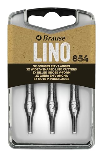 Brause 300854B Linol- und Kratzfedern für Füllfederhalter, Box mit 3 breiten V-Blättern (Nr. 854), Made in Germany von Clairefontaine