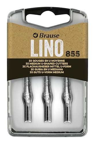 Brause 300855B Linol- und Rubbelfedern für Füllfederhalter, Box mit 3 Stiften in U-Form mittel (Nr. 855), Made in Germany von Clairefontaine
