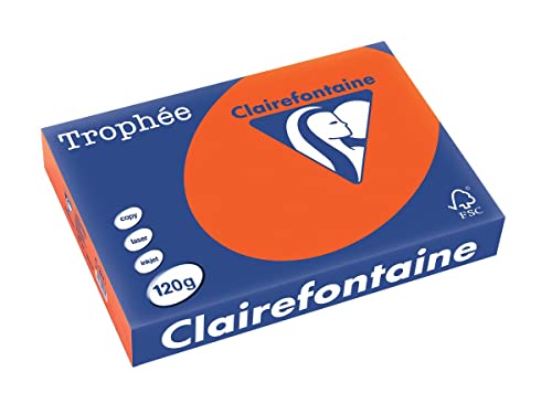 Clairalfa 1217C Universal-Papier Trophee, A4, 120 g/qm ziegelrot von Clairefontaine