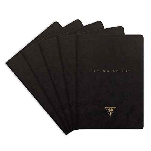 Clairefontaine 102536C - Packung mit 5 Hefte Flying Spirit liniert DIN A5 48 Blatt, Schwarz Motiven sortiert, 1 Pack Clairefontaine 102536C - Packung mit 5 Hefte Flying Spirit liniert DIN A5 48 Blatt, Schwarz Motiven sortiert, 1 Pack von Clairefontaine