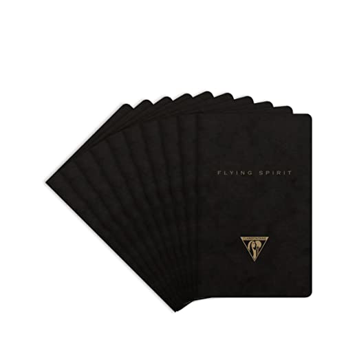 Clairefontaine 102586C - Packung mit 10 Hefte Flying Spirit liniert 7,5x12 cm 48 Blatt, Schwarz Motiven sortiert, 1 Pack Clairefontaine 102586C - Packung mit 10 Hefte Flying Spirit liniert 7,5x12 cm 48 Blatt, Schwarz Motiven sortiert, 1 Pack von Clairefontaine