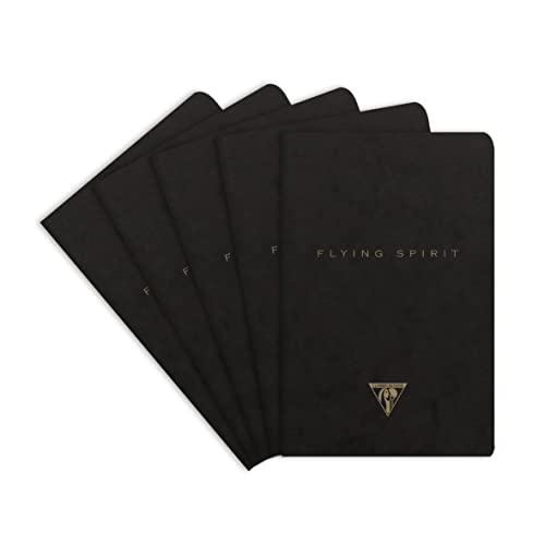 Clairefontaine 102596C - Packung mit 5 Hefte Flying Spirit, liniert 9x14 cm 48 Blatt, Schwarz Motiven sortiert, 1 Pack Clairefontaine 102596C - Packung mit 5 Hefte Flying Spirit, liniert 9x14 cm 48 Blatt, Schwarz Motiven sortiert, 1 Pack von Clairefontaine