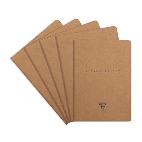 Clairefontaine 103536C - Packung mit 5 Hefte Flying Spirit, liniert DIN A5 48 Blatt, Braun Motiven sortiert, 1 Pack Clairefontaine 103536C - Packung mit 5 Hefte Flying Spirit, liniert DIN A5 48 Blatt, Braun Motiven sortiert, 1 Pack von Clairefontaine
