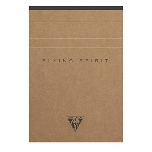 Clairefontaine 103646C - Notizblock Flying Spirit, an Kopfseite geleimt, liniert, 10,5 x 14,8cm, 70 Blatt, 1 Stück, Braun mit sortierten Designs Clairefontaine 103646C - Notizblock Flying Spirit, an Kopfseite geleimt, liniert, 10,5 x 14,8cm, 70 Blatt, 1 Stück, Braun mit sortierten Designs von Clairefontaine
