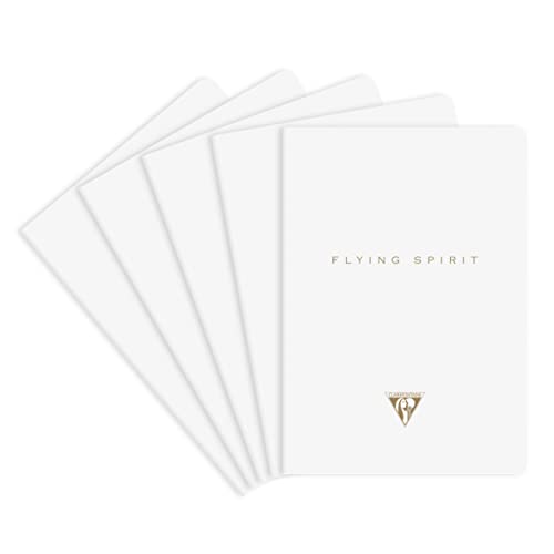 Clairefontaine 104536C - Packung mit 5 Hefte Flying, liniert DIN A5 48 Blatt, Weiß Motiven sortiert, 1 Pack Clairefontaine 104536C - Packung mit 5 Hefte Flying, liniert DIN A5 48 Blatt, Weiß Motiven sortiert, 1 Pack von Clairefontaine
